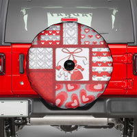 Romania Valentine's Day Spare Tire Cover Martenitsi With Hearts Knitting Effect