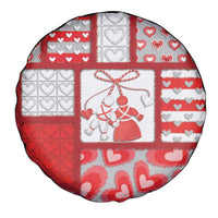 Romania Valentine's Day Spare Tire Cover Martenitsi With Hearts Knitting Effect