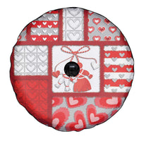 Romania Valentine's Day Spare Tire Cover Martenitsi With Hearts Knitting Effect