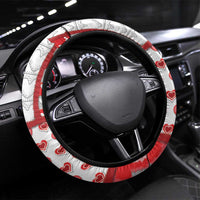 Romania Valentine's Day Steering Wheel Cover Martenitsi With Hearts Knitting Effect