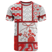 Personalized Romania Valentine's Day T Shirt Martenitsi With Hearts Knitting Effect