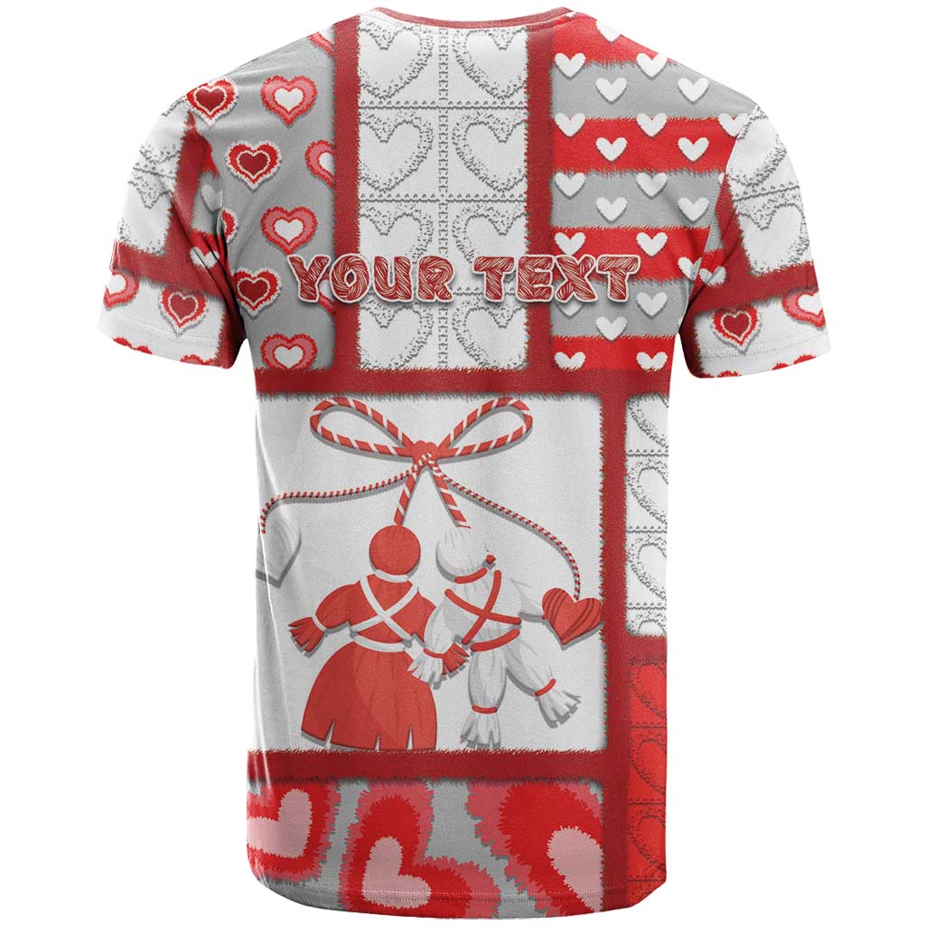Personalized Romania Valentine's Day T Shirt Martenitsi With Hearts Knitting Effect