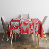 Romania Valentine's Day Tablecloth Martenitsi With Hearts Knitting Effect