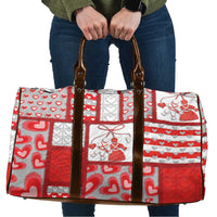 Romania Valentine's Day Travel Bag Martenitsi With Hearts Knitting Effect