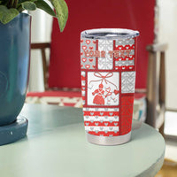 Personalized Romania Valentine's Day Tumbler Cup Martenitsi With Hearts Knitting Effect