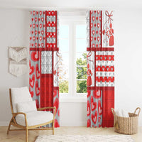 Romania Valentine's Day Window Curtain Martenitsi With Hearts Knitting Effect