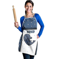XOXO Valentine's Day Apron Pieces Of The Heart Old Denim Fabric Effect