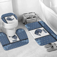 XOXO Valentine's Day Bathroom Set Pieces Of The Heart Old Denim Fabric Effect