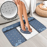 XOXO Valentine's Day Bathroom Set Pieces Of The Heart Old Denim Fabric Effect