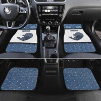 Personalized XOXO Valentine's Day Car Mats Pieces Of The Heart Old Denim Fabric Effect