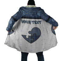 Personalized XOXO Valentine's Day Cloak Pieces Of The Heart Old Denim Fabric Effect