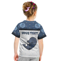 Personalized XOXO Valentine's Day Kid T Shirt Pieces Of The Heart Old Denim Fabric Effect
