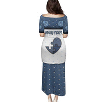 Personalized XOXO Valentine's Day Puletasi Pieces Of The Heart Old Denim Fabric Effect