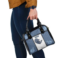 XOXO Valentine's Day Shoulder Handbag Pieces Of The Heart Old Denim Fabric Effect