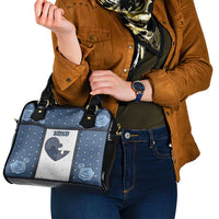 XOXO Valentine's Day Shoulder Handbag Pieces Of The Heart Old Denim Fabric Effect