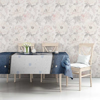XOXO Valentine's Day Tablecloth Pieces Of The Heart Old Denim Fabric Effect