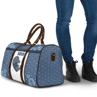 XOXO Valentine's Day Travel Bag Pieces Of The Heart Old Denim Fabric Effect
