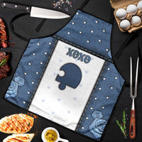 XOXO Valentine's Day Apron Remaining Piece Old Denim Fabric Effect