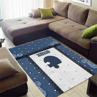 XOXO Valentine's Day Area Rug Remaining Piece Old Denim Fabric Effect