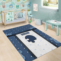 XOXO Valentine's Day Area Rug Remaining Piece Old Denim Fabric Effect