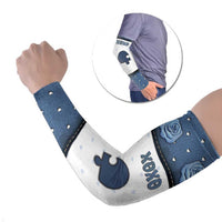 Personalized XOXO Valentine's Day Arm Sleeves Remaining Piece Old Denim Fabric Effect