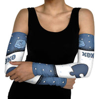 Personalized XOXO Valentine's Day Arm Sleeves Remaining Piece Old Denim Fabric Effect