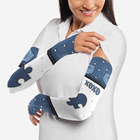 Personalized XOXO Valentine's Day Arm Sleeves Remaining Piece Old Denim Fabric Effect