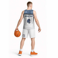 Personalized XOXO Valentine's Day Basketball Jersey Remaining Piece Old Denim Fabric Effect