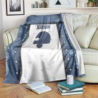 XOXO Valentine's Day Blanket Remaining Piece Old Denim Fabric Effect