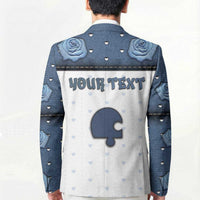 Personalized XOXO Valentine's Day Blazer Remaining Piece Old Denim Fabric Effect