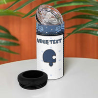 Personalized XOXO Valentine's Day 4 in 1 Can Cooler Tumbler Remaining Piece Old Denim Fabric Effect
