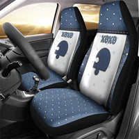 XOXO Valentine's Day Car Seat Cover Remaining Piece Old Denim Fabric Effect