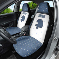XOXO Valentine's Day Car Seat Cover Remaining Piece Old Denim Fabric Effect