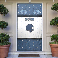 Personalized XOXO Valentine's Day Door Cover Remaining Piece Old Denim Fabric Effect