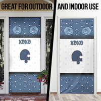 Personalized XOXO Valentine's Day Door Cover Remaining Piece Old Denim Fabric Effect