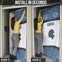Personalized XOXO Valentine's Day Door Cover Remaining Piece Old Denim Fabric Effect