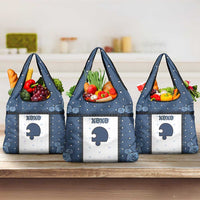 XOXO Valentine's Day Grocery Bag Remaining Piece Old Denim Fabric Effect