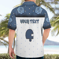 Personalized XOXO Valentine's Day Hawaiian Shirt Remaining Piece Old Denim Fabric Effect