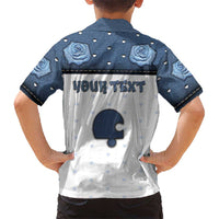 Personalized XOXO Valentine's Day Hawaiian Shirt Remaining Piece Old Denim Fabric Effect