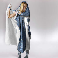 XOXO Valentine's Day Hooded Blanket Remaining Piece Old Denim Fabric Effect