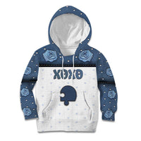 Personalized XOXO Valentine's Day Kid Hoodie Remaining Piece Old Denim Fabric Effect