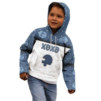 Personalized XOXO Valentine's Day Kid Hoodie Remaining Piece Old Denim Fabric Effect