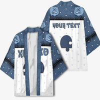 Personalized XOXO Valentine's Day Kimono Remaining Piece Old Denim Fabric Effect