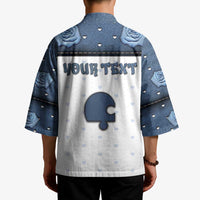 Personalized XOXO Valentine's Day Kimono Remaining Piece Old Denim Fabric Effect