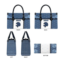 XOXO Valentine's Day Leather Bag Remaining Piece Old Denim Fabric Effect