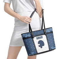 XOXO Valentine's Day Leather Tote Bag Remaining Piece Old Denim Fabric Effect