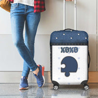 XOXO Valentine's Day Luggage Cover Remaining Piece Old Denim Fabric Effect