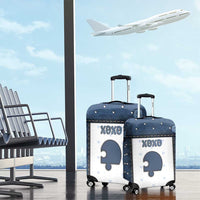 XOXO Valentine's Day Luggage Cover Remaining Piece Old Denim Fabric Effect