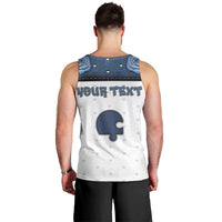 Personalized XOXO Valentine's Day Men Tank Top Remaining Piece Old Denim Fabric Effect