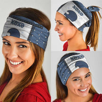 XOXO Valentine's Day Neck Gaiter Remaining Piece Old Denim Fabric Effect